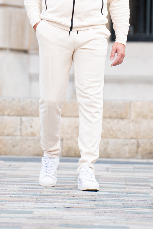 Jace Cotton Signature Trousers in Beige