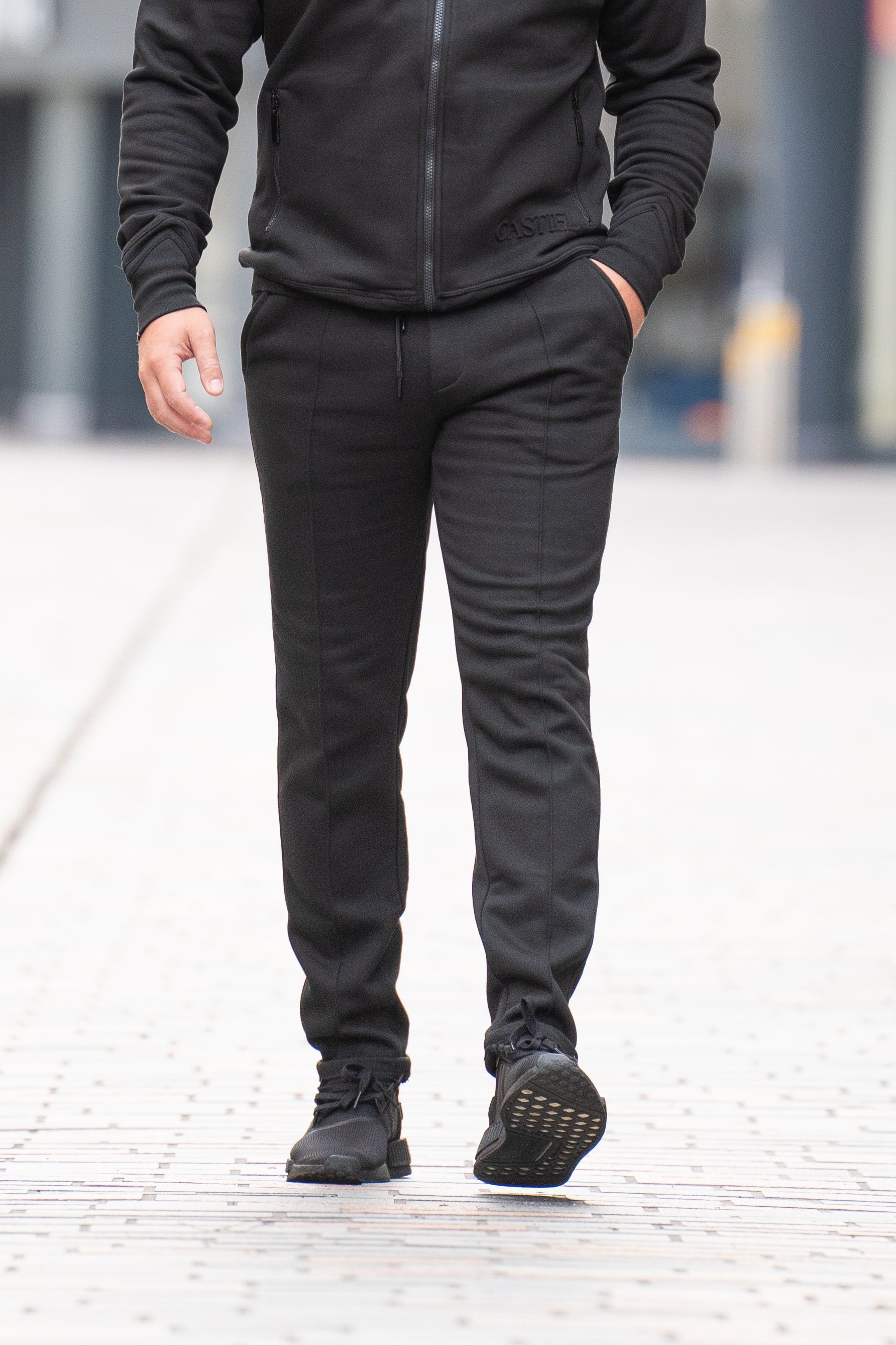 men's black cotton trousers